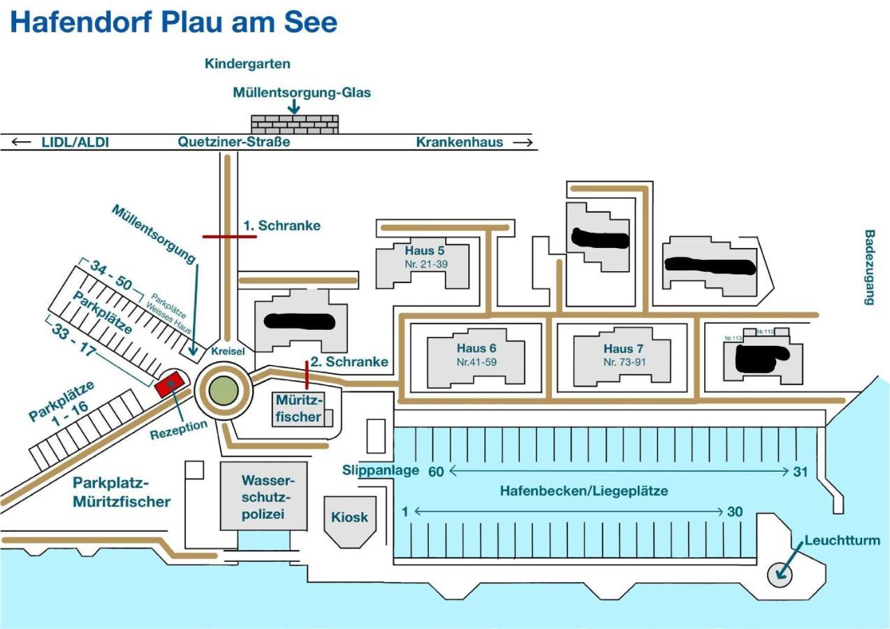 Hafennest Haus 6 Apartment 4 Plau am See Eksteriør bilde
